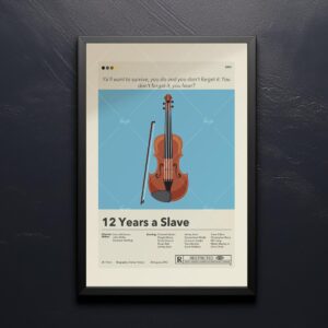 Mid-century modern 12 Years a Slave movie poster wall art