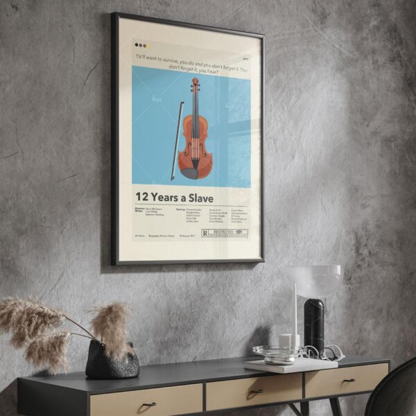 Mid-century modern 12 Years a Slave movie poster wall art
