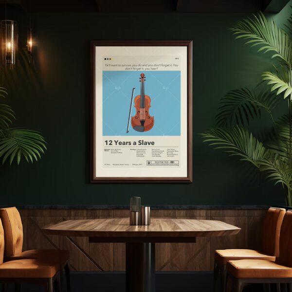 Mid-century modern 12 Years a Slave movie poster wall art