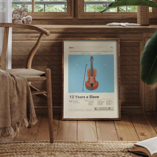 Mid-century modern 12 Years a Slave movie poster wall art