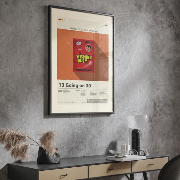 Mid-century modern style 13 Going on 30 movie poster graphic design