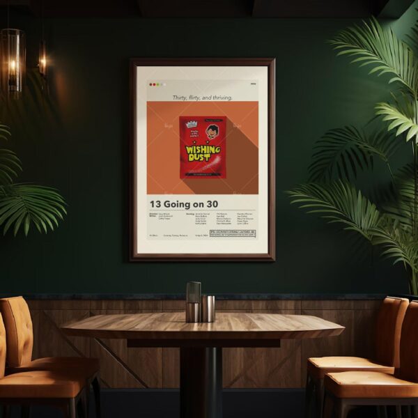 Mid-century modern style 13 Going on 30 movie poster graphic design