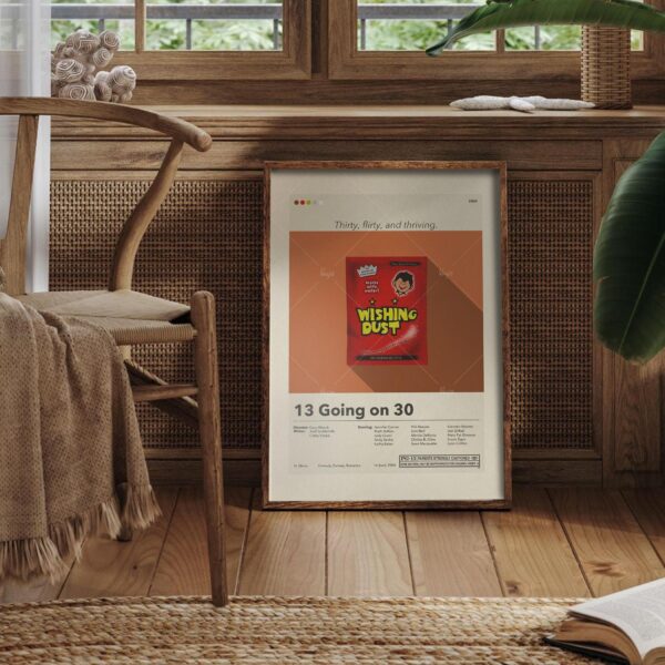Mid-century modern style 13 Going on 30 movie poster graphic design