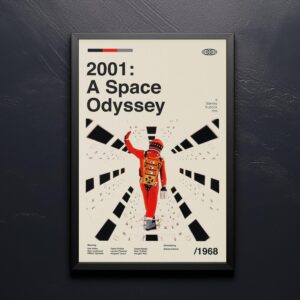 2001: A Space Odyssey mid-century poster retro artwork