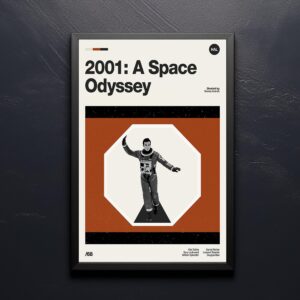 2001: A Space Odyssey mid-century poster art print