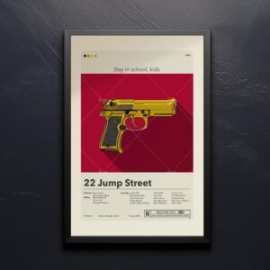 Mid-century modern 22 Jump Street movie graphic poster design