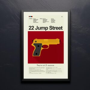 22 Jump Street vintage mid century modern style movie poster