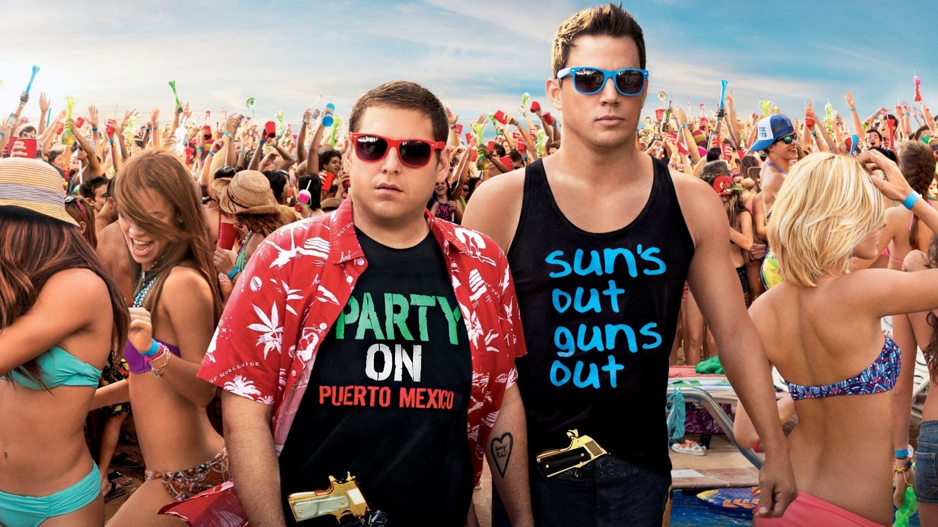 Mid-century modern poster inspired by 22 Jump Street comedy style