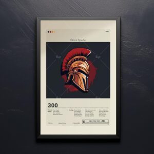 Vintage mid century modern style 300 movie poster artwork
