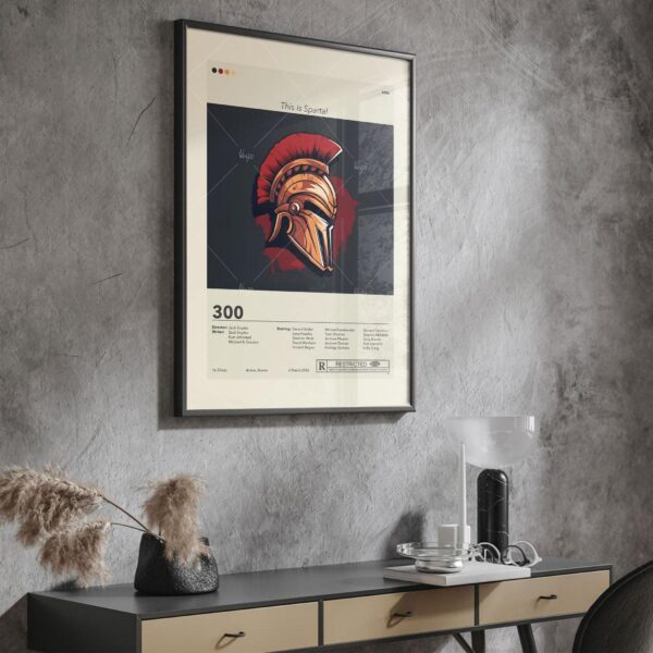 Vintage mid century modern style 300 movie poster artwork