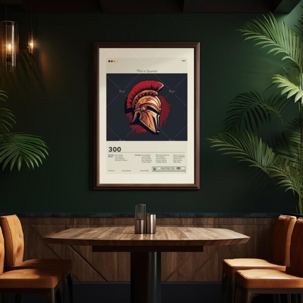 Vintage mid century modern style 300 movie poster artwork