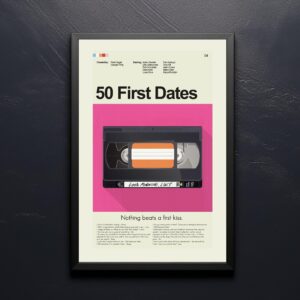 Mid-century modern 50 First Dates limited edition movie poster