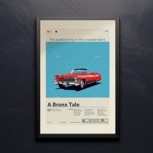Mid-century modern A Bronx Tale movie poster print with vintage design
