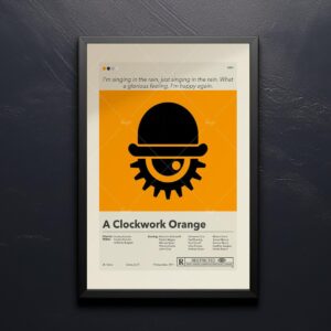 Mid-century modern A Clockwork Orange movie poster design