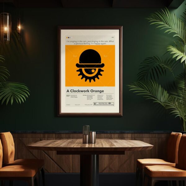 Mid-century modern A Clockwork Orange movie poster design