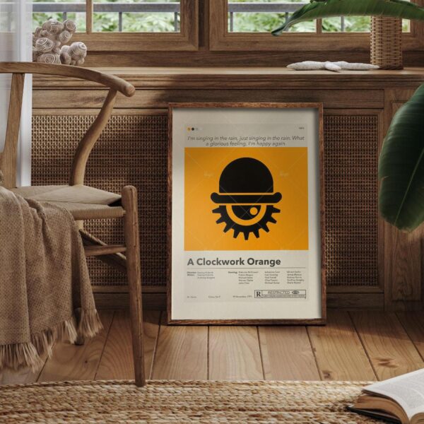 Mid-century modern A Clockwork Orange movie poster design