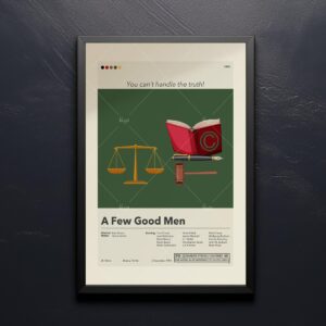 Large mid-century modern poster of A Few Good Men movie artwork