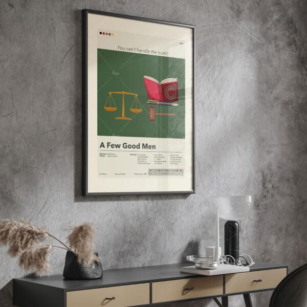 Large mid-century modern poster of A Few Good Men movie artwork