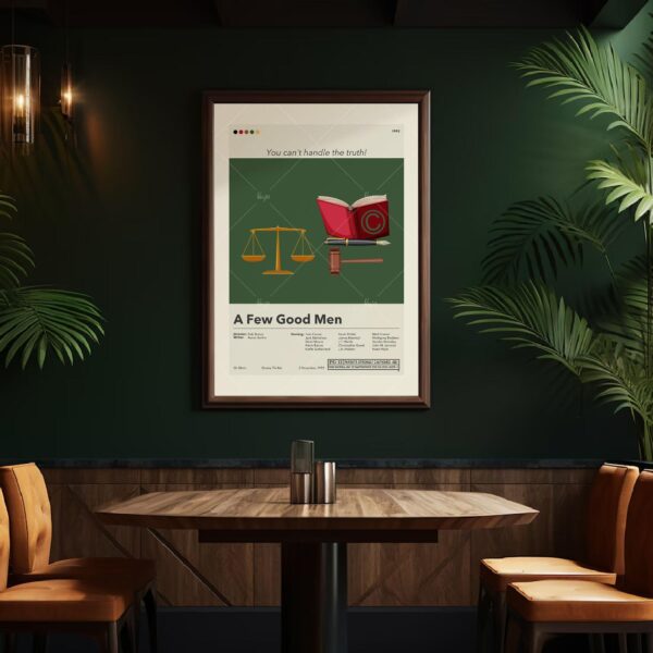 Large mid-century modern poster of A Few Good Men movie artwork