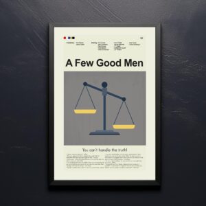 Mid-century modern poster art of A Few Good Men movie poster