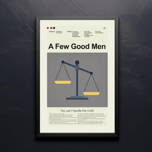 Mid-century modern poster art of A Few Good Men movie poster