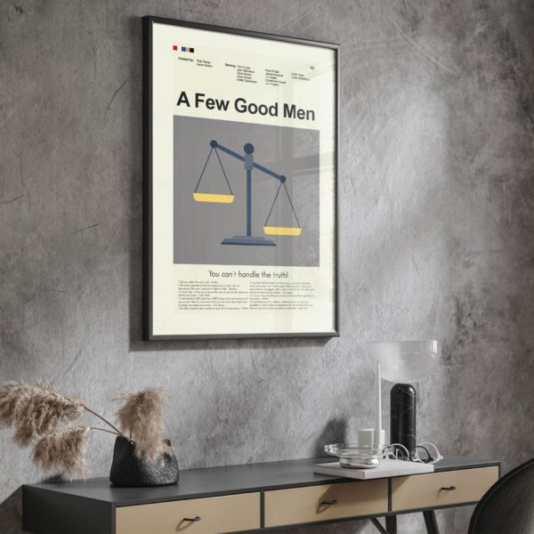 Mid-century modern poster art of A Few Good Men movie poster