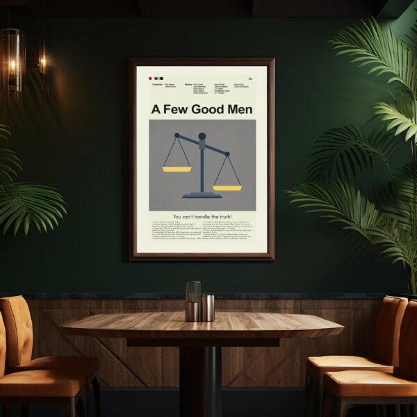 Mid-century modern poster art of A Few Good Men movie poster