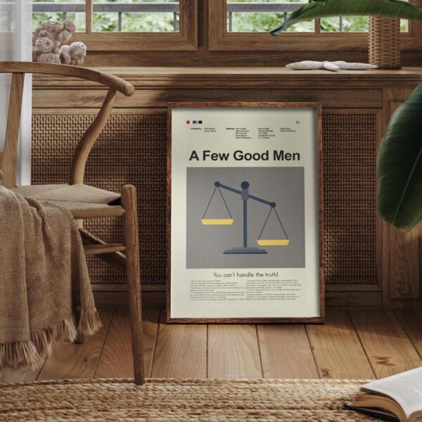 Mid-century modern poster art of A Few Good Men movie poster
