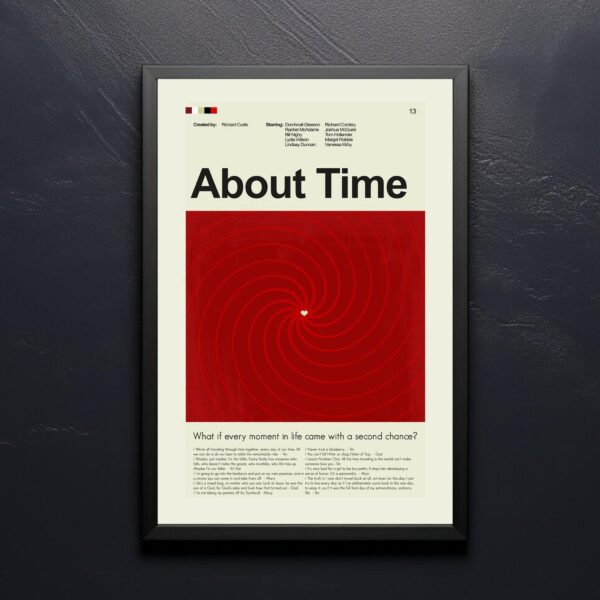 Mid-century modern house poster inspired by About Time movie