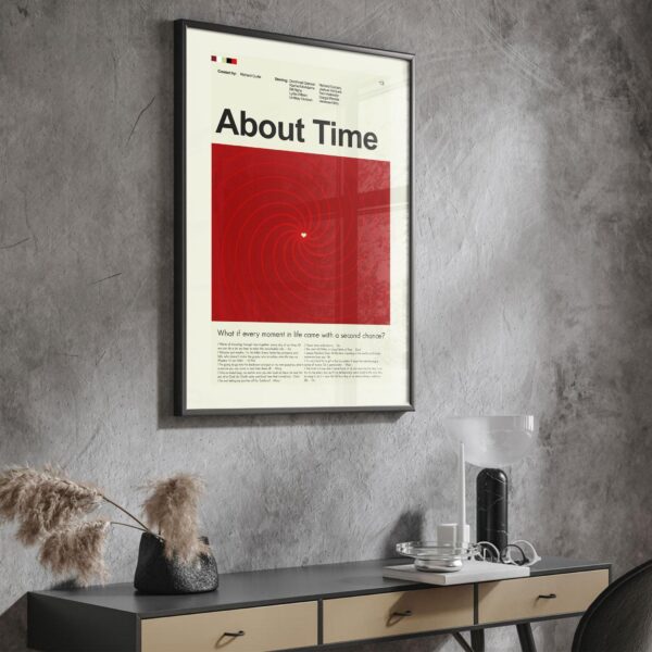 Mid-century modern house poster inspired by About Time movie
