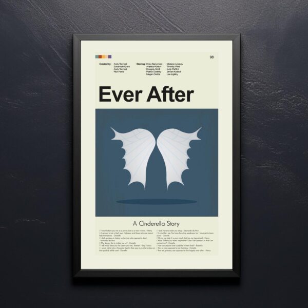 After Ever Happy movie poster in mid-century modern style art