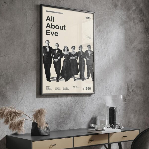 All About Eve Movie Poster - vintage mid-century art print