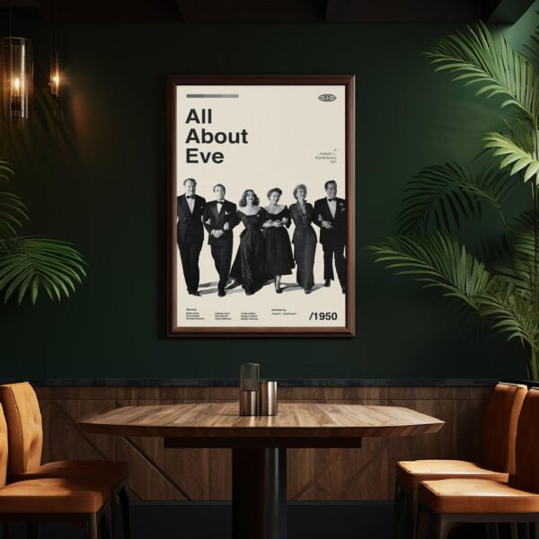All About Eve Movie Poster - vintage mid-century art print