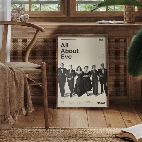 All About Eve Movie Poster - vintage mid-century art print