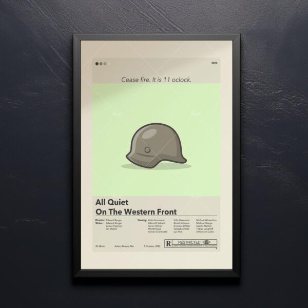 Mid-century modern All Quiet on the Western Front movie poster art