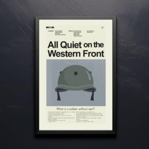 Mid-century modern All Quiet on the Western Front movie poster print