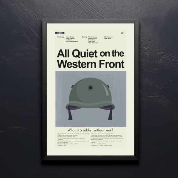 Mid-century modern All Quiet on the Western Front movie poster print