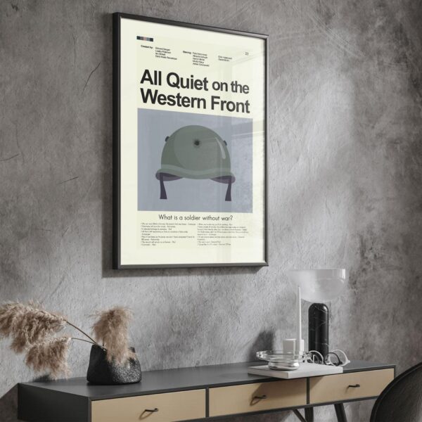 Mid-century modern All Quiet on the Western Front movie poster print