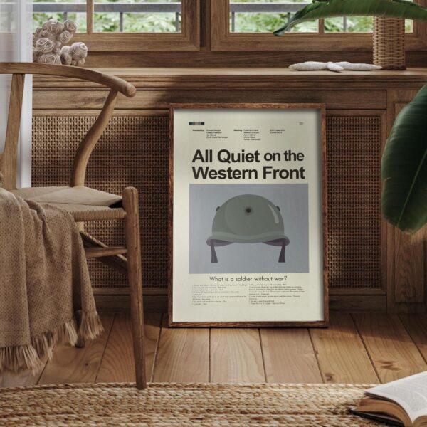 Mid-century modern All Quiet on the Western Front movie poster print