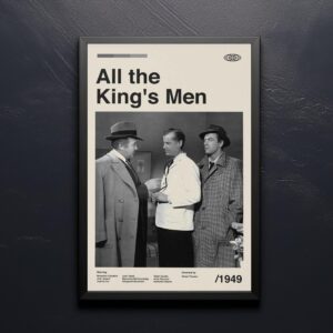 Mid-century modern All the King's Men movie poster wall art