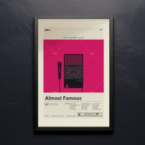 Mid-century modern Almost Famous movie poster wall art