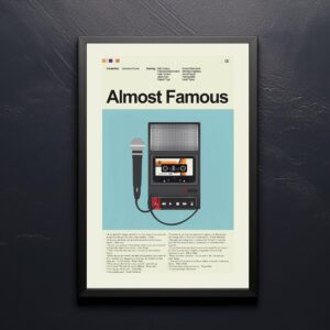 Vintage mid century modern Almost Famous movie poster design