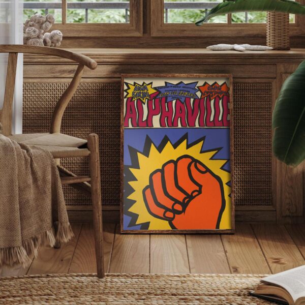 Alphaville movie poster featuring mid-century modern furniture design