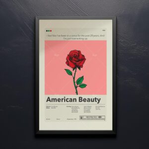Mid-century modern American Beauty movie poster wall art
