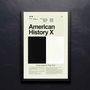 Mid-century modern poster of American History X movie artwork