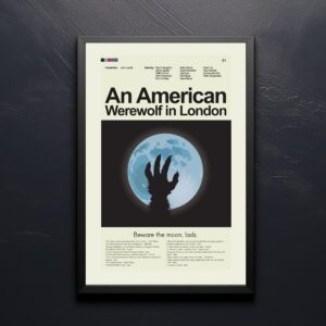 An American Werewolf in London mid-century modern movie poster