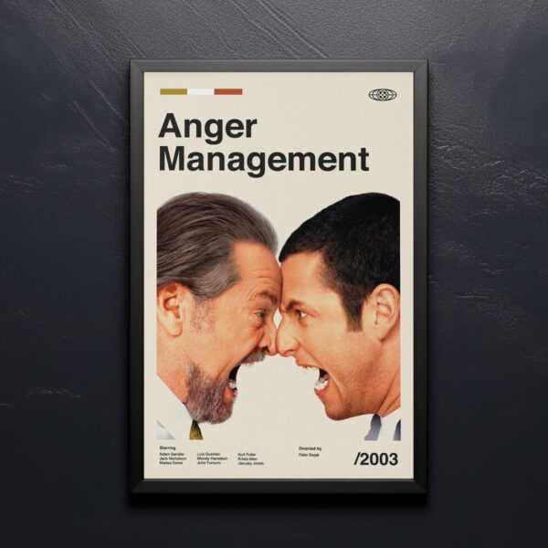 Anger Management mid-century poster retro artwork