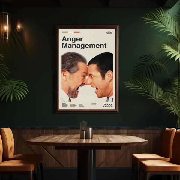 Anger Management mid-century poster retro artwork
