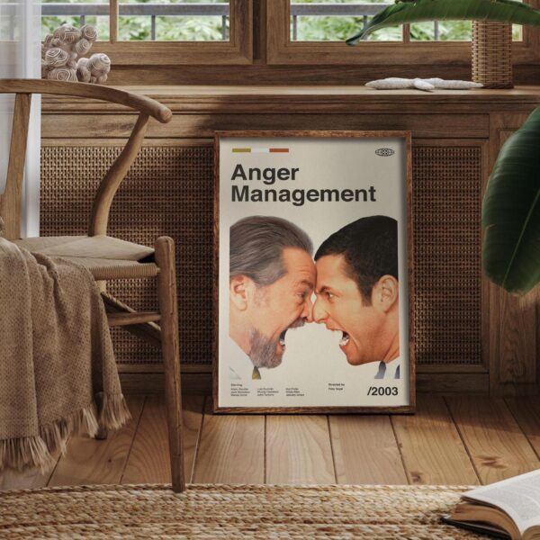 Anger Management mid-century poster retro artwork