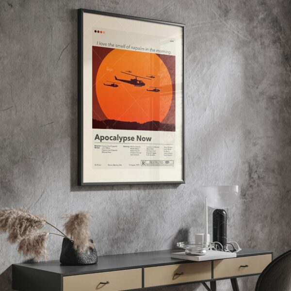 Mid-century modern style Apocalypse Now movie wall poster